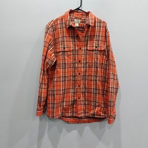LL Bean Organic Flannel Shirt Button Down